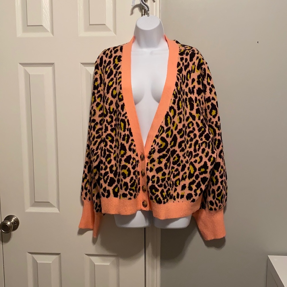 Fashion to Figure Pink Leopard Cardigan